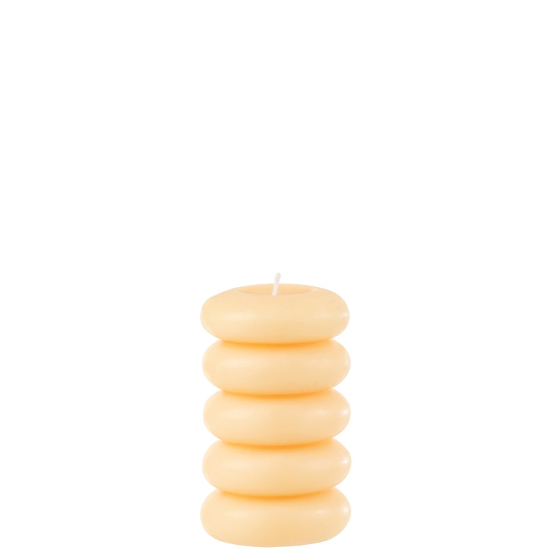 Bougie Macarons en Cire Beige 10 heures 11 cm Glutty - 1