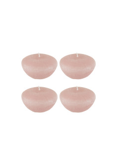Bougie flottante Ronde en Cire Rose 8 heures 8 cm Drift (Lot de 6) - 1