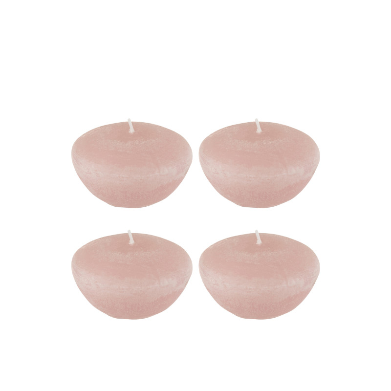 Bougie flottante Ronde en Cire Rose 8 heures 8 cm Drift (Lot de 6) - 1