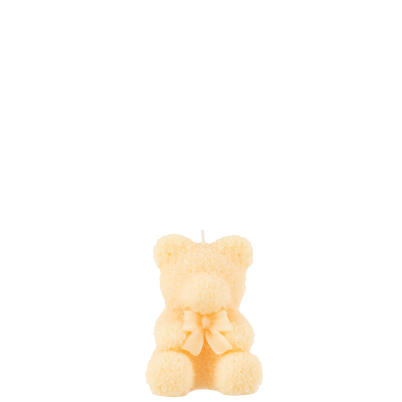 Bougie Ourson Beige en Cire 8 heures Hauteur 10 cm Teddy - 1