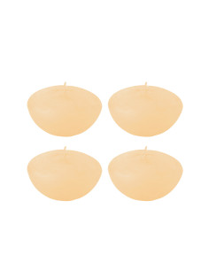 Bougie flottante Ronde en Cire Beige 8 heures 8 cm Drift (Lot de 6) - 1