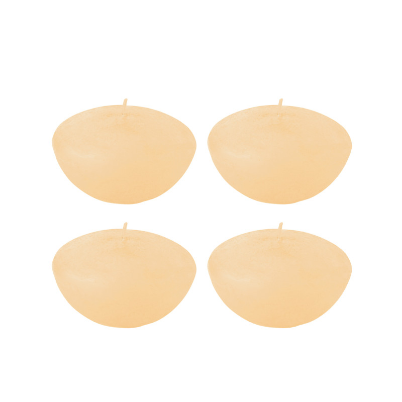 Bougie flottante Ronde en Cire Beige 8 heures 8 cm Drift (Lot de 6) - 1
