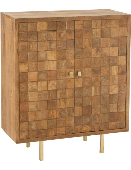 Buffet haut 2 portes Pino en Bois de manguier Marron - 1