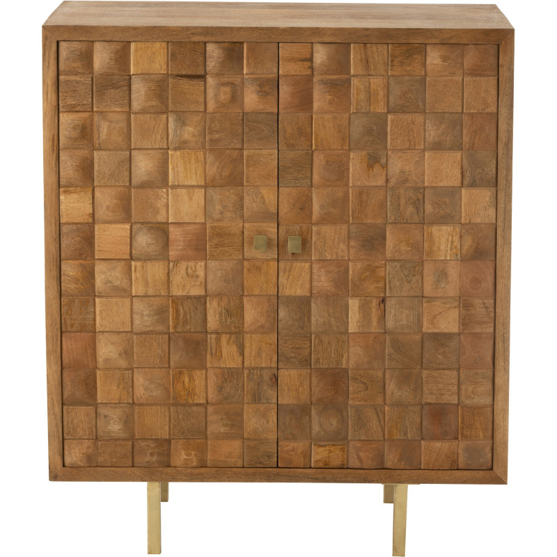 Buffet haut 2 portes Pino en Bois de manguier Marron - 3