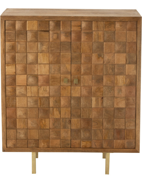 Buffet haut 2 portes Pino en Bois de manguier Marron - 3