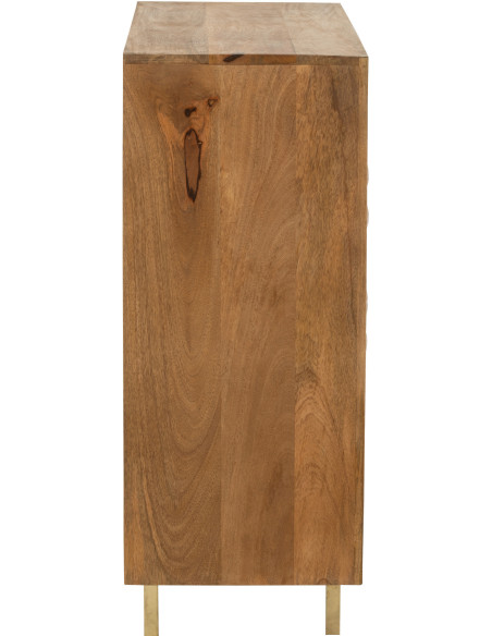 Buffet haut 2 portes Pino en Bois de manguier Marron - 4