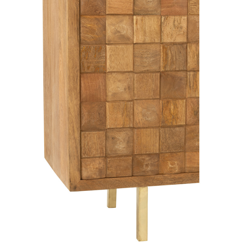 Buffet haut 2 portes Pino en Bois de manguier Marron - 6