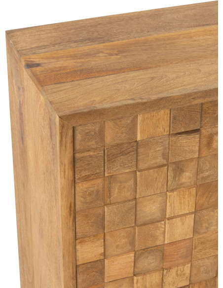 Buffet haut 2 portes Pino en Bois de manguier Marron - 7