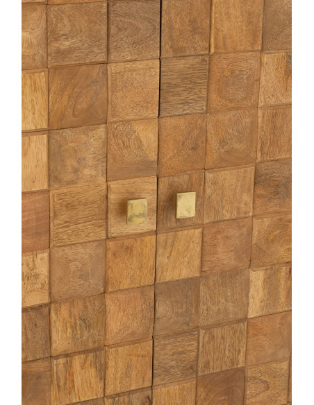 Buffet haut 2 portes Pino en Bois de manguier Marron - 8