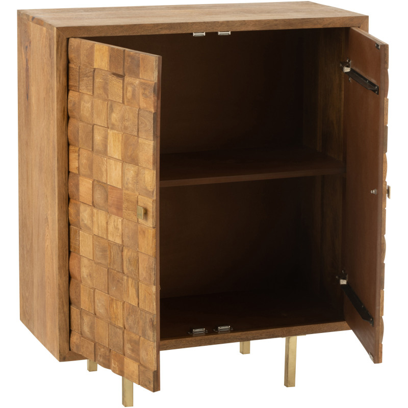 Buffet haut 2 portes Pino en Bois de manguier Marron - 9