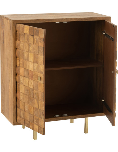 Buffet haut 2 portes Pino en Bois de manguier Marron - 9
