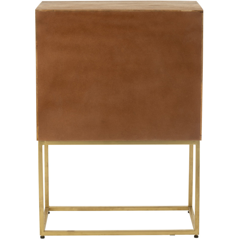 Buffet haut 2 portes Pino en Bois de manguier Marron Métal Gris - 4