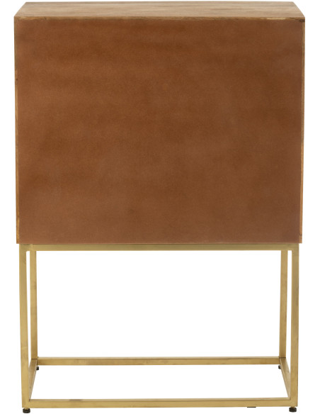 Buffet haut 2 portes Pino en Bois de manguier Marron Métal Gris - 4