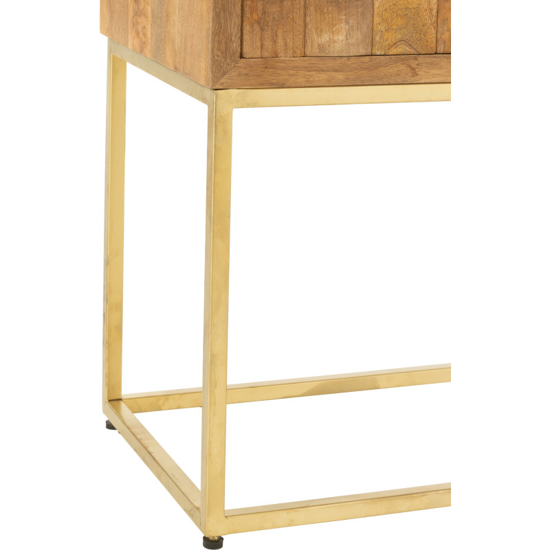 Buffet haut 2 portes Pino en Bois de manguier Marron Métal Gris - 5