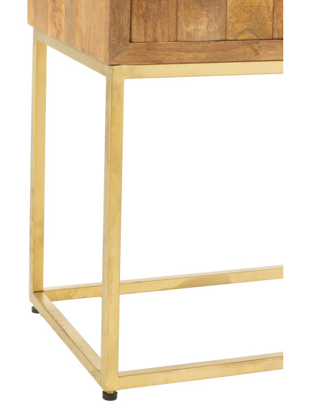 Buffet haut 2 portes Pino en Bois de manguier Marron Métal Gris - 5