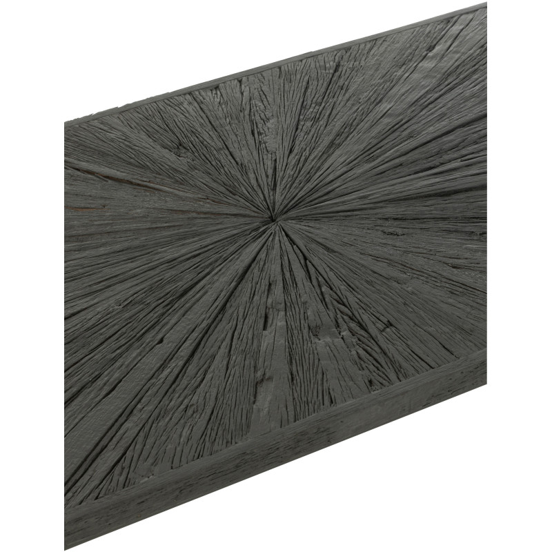 Table basse Rectangulaire Shanil en Bois recyclé Noir Métal Noir - 6