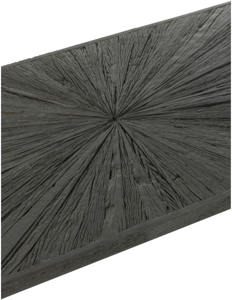 Table basse Rectangulaire Shanil en Bois recyclé Noir Métal Noir - 6