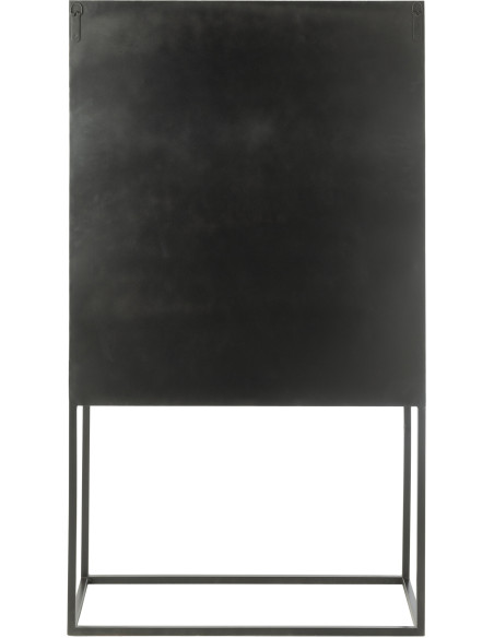 Buffet haut 2 portes Shanil en Bois recyclé Noir Métal Noir - 5