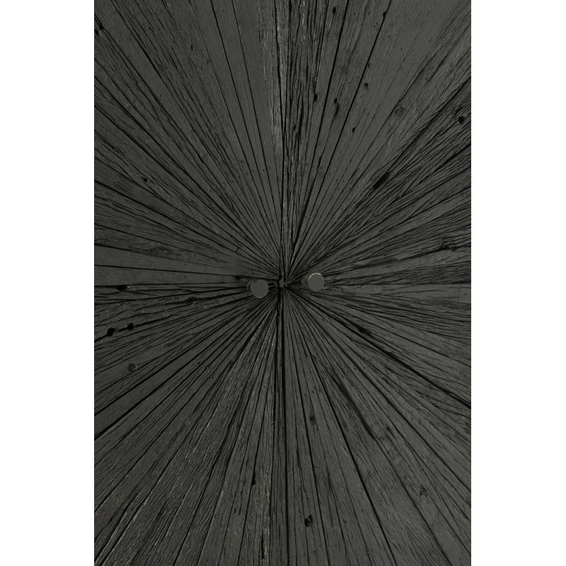 Buffet haut 2 portes Shanil en Bois recyclé Noir Métal Noir - 7