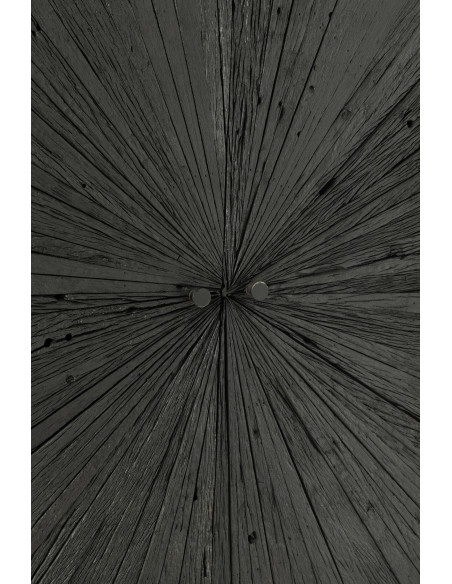 Buffet haut 2 portes Shanil en Bois recyclé Noir Métal Noir - 7