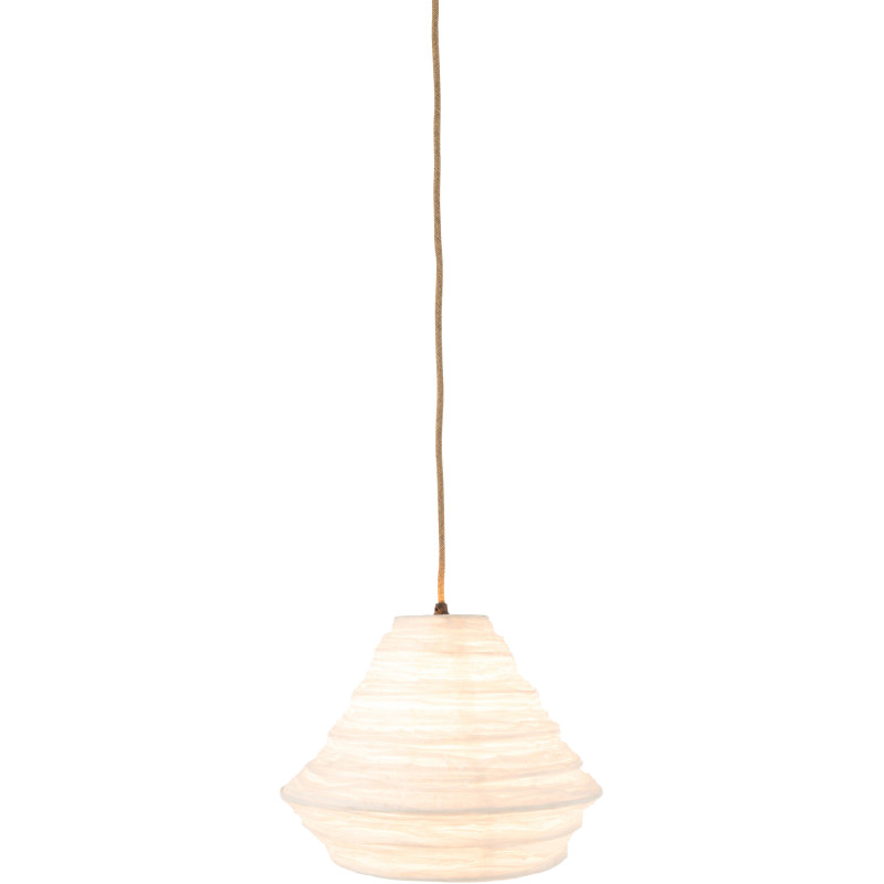 Suspension Nest 35 cm en Raphia Blanc Métal - 2