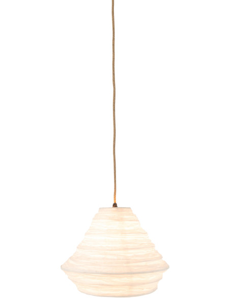 Suspension Nest 35 cm en Raphia Blanc Métal - 2