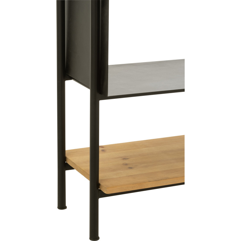 Étagère 7 niveaux Tina 1 porte en Bois de sapin Naturel Métal Noir - 6