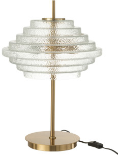 Lampe à poser Led Phyros en Métal Doré Verre Transparent - 1