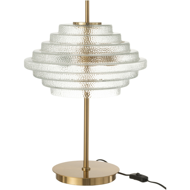 Lampe à poser Led Phyros en Métal Doré Verre Transparent - 1