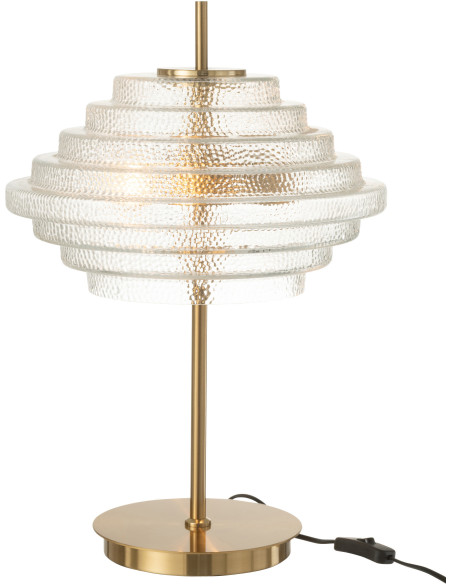 Lampe à poser Led Phyros en Métal Doré Verre Transparent - 2