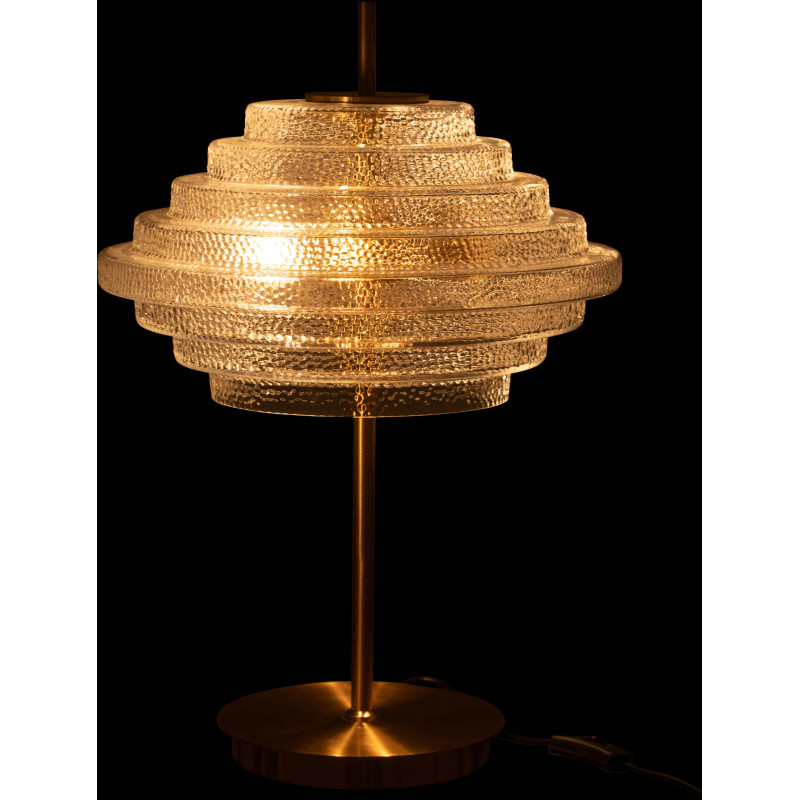 Lampe à poser Led Phyros en Métal Doré Verre Transparent - 3