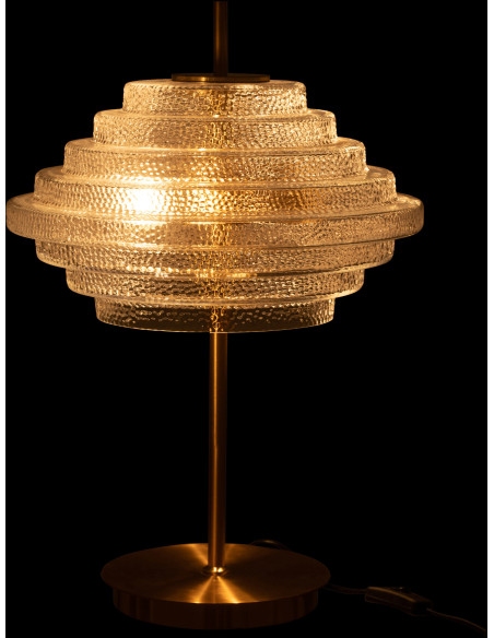 Lampe à poser Led Phyros en Métal Doré Verre Transparent - 3