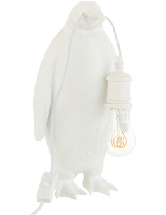 Lampe à poser Pingouin Penguin en Résine Blanc - 1