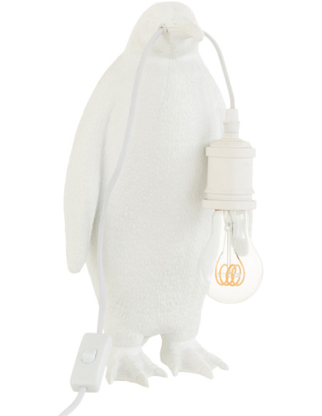 Lampe à poser Pingouin Penguin en Résine Blanc - 1