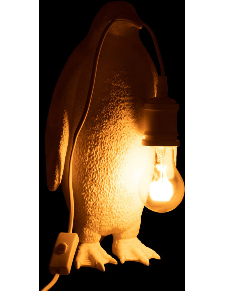 Lampe à poser Pingouin Penguin en Résine Blanc - 4