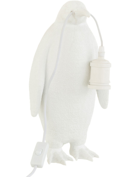 Lampe à poser Pingouin Penguin en Résine Blanc - 5