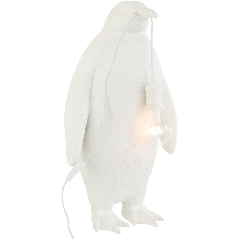 Lampe à poser au sol Pingouin Penguin en Résine Blanc - 3
