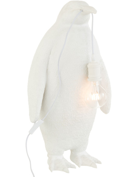 Lampe à poser au sol Pingouin Penguin en Résine Blanc - 3