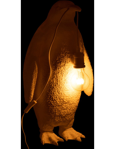 Lampe à poser au sol Pingouin Penguin en Résine Blanc - 4
