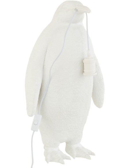 Lampe à poser au sol Pingouin Penguin en Résine Blanc - 5