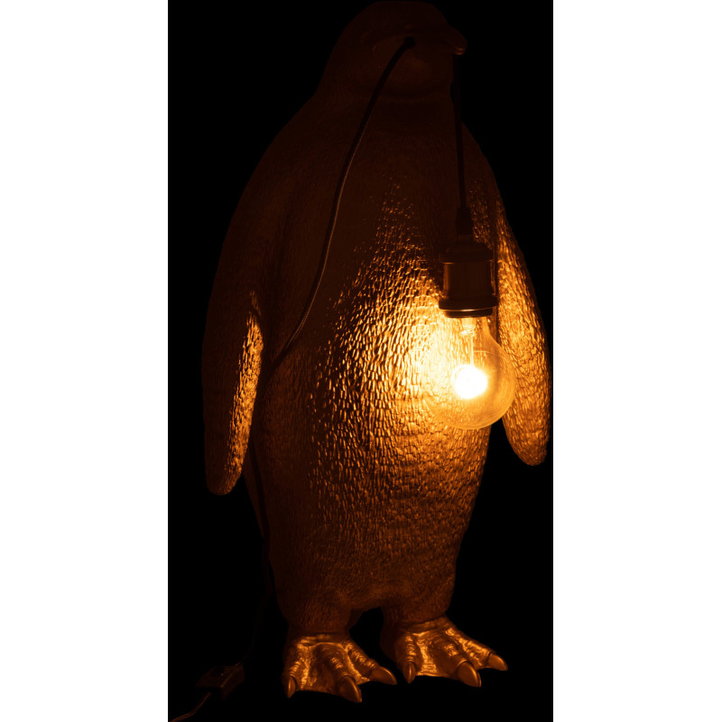 Lampe à poser au sol Pingouin Penguin en Résine Doré - 3