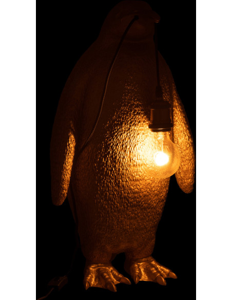 Lampe à poser au sol Pingouin Penguin en Résine Doré - 3