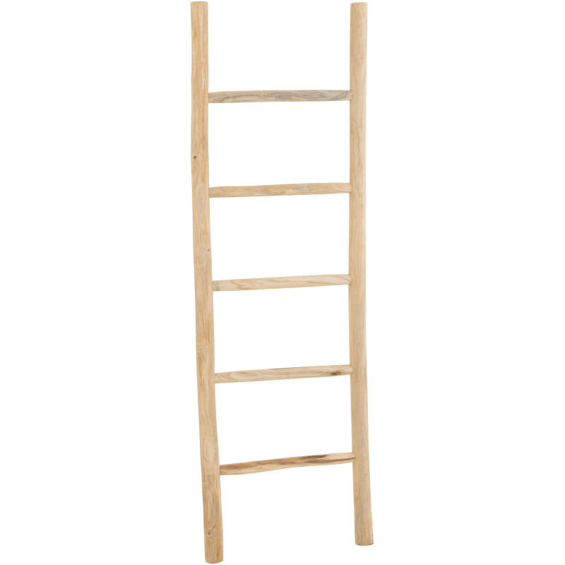 Porte serviettes Échelle 5 niveaux en teck naturel | Histoires Singulières - 1