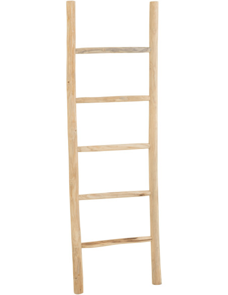 Porte serviettes Échelle 5 niveaux en teck naturel | Histoires Singulières - 1