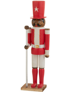 Statue déco XL Casse noisette en Bois d'Albasia Rouge - 1