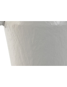Vase 2 anses Jarre Hauteur 36 cm en Métal Blanc Phara - 1 2