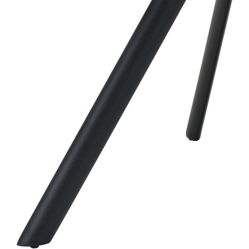 Fauteuil de table moderne en Tissu Gris foncé Métal Noir Jovano - 8