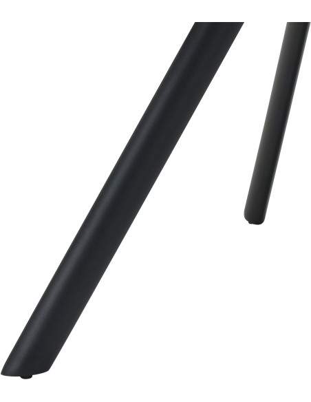 Fauteuil de table moderne en Tissu Gris foncé Métal Noir Jovano - 8