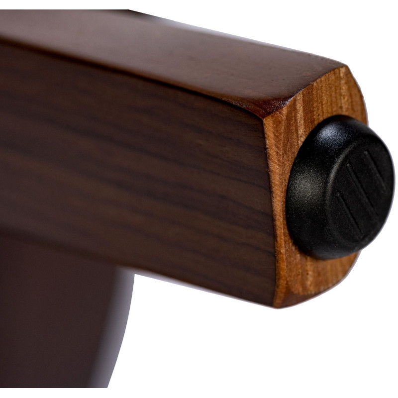 Fauteuil de table haut de gamme en Tissu Noir Bois Marron noyer Velric - 5