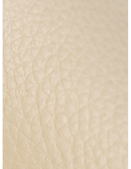 Fauteuil de table haut de gamme en Polyuréthane Blanc crème Bois Marron noyer Velric - 6